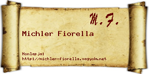 Michler Fiorella névjegykártya